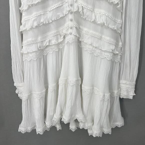 $329 AllSaints Mini Dress Womens 10 Vintage Romance Boho Chic Cottagecore Fairy - Picture 7 of 16